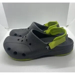 CROCS | Shoes | Crocs Ace Boating Mens Size Shoes Gray Neon  display picture 1